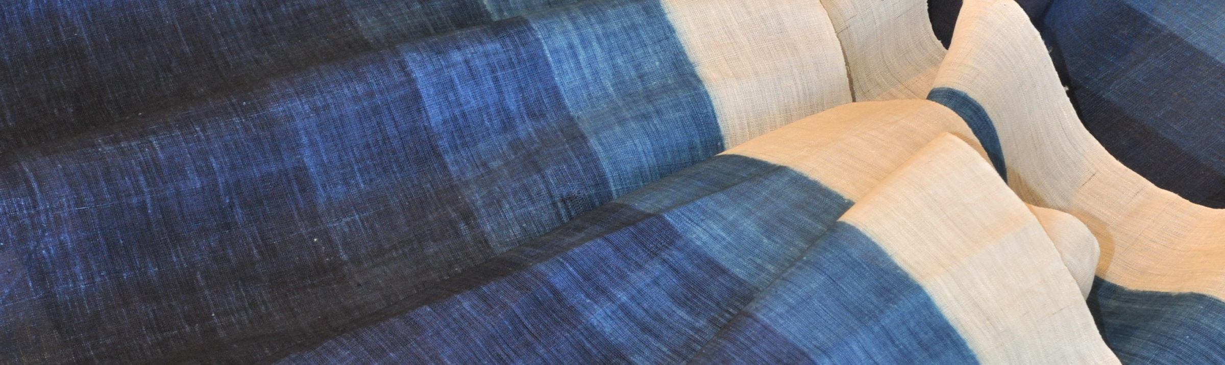 Indigo fabric Boro, Japanese fabric Aizome Fabric Antique fabric Blue Katazome 107cm Aizome